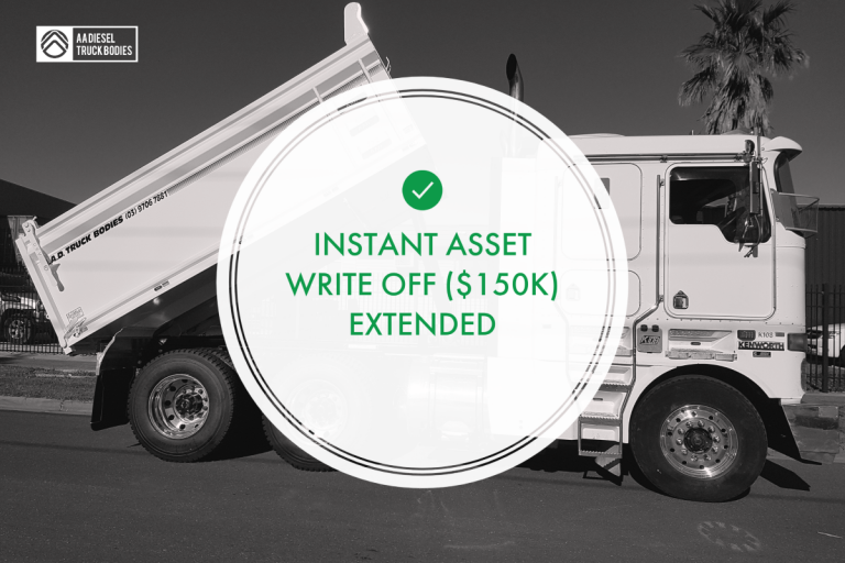 Promotional Image that reads 'Instant Asset Write Off (150K) Extended'